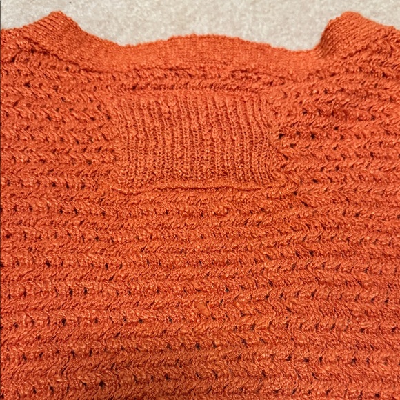 Orange Knit Button-Up Sweater Vest - Picture 6 of 9